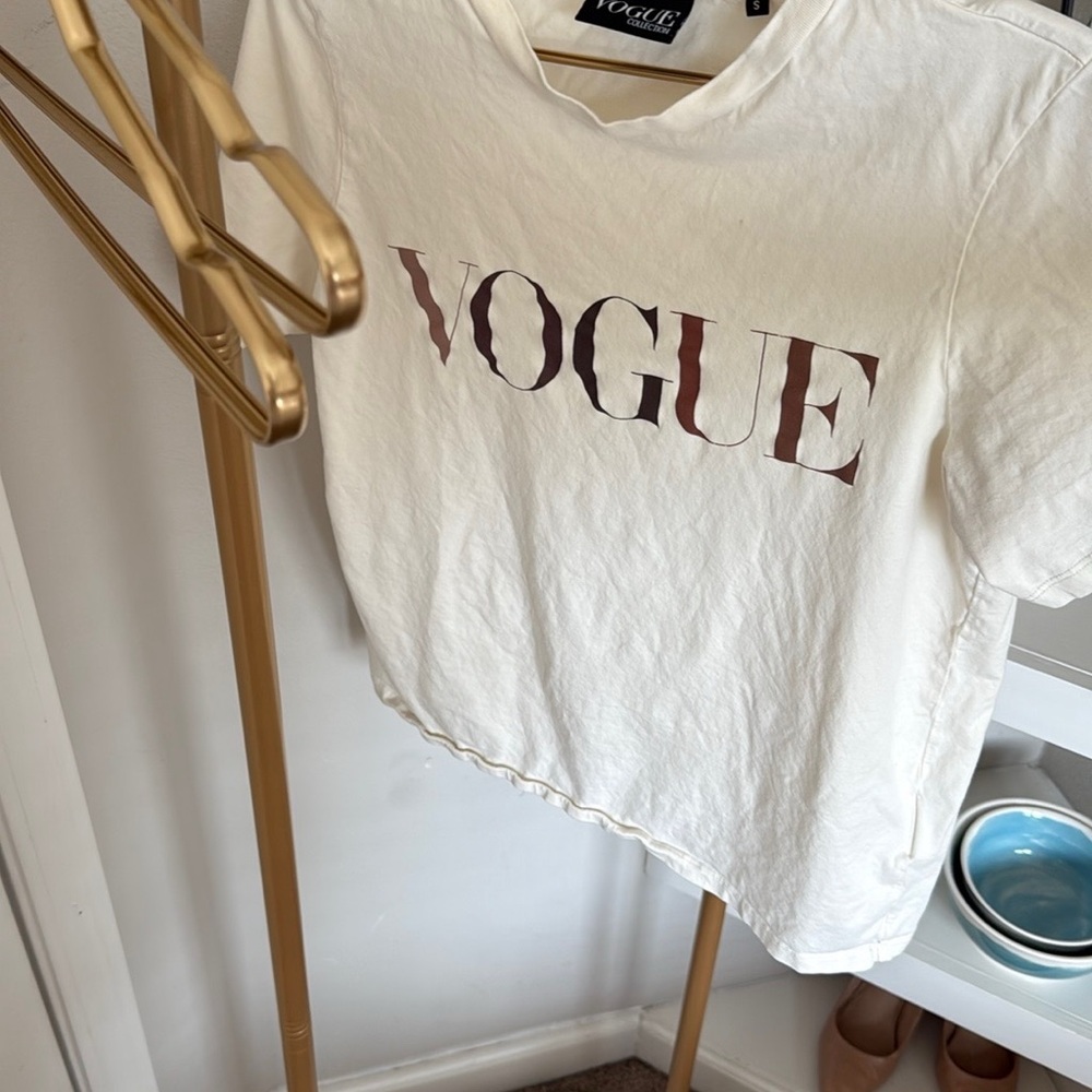 Vogue White Boxy Short Sleeve T-Shirt